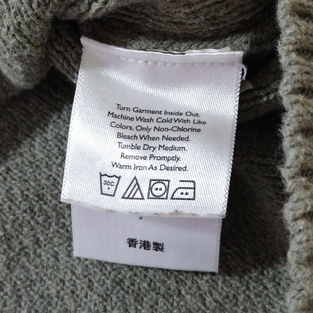 Eddie‎ Bauer Men's 3 Button Light Olive Green Sweater - Picture 8 of 12